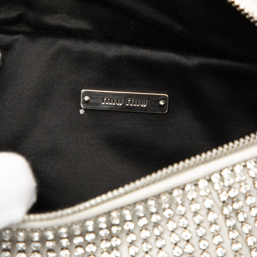 Pre-Loved Miu Miu Nappa Crystal Fringe Convertible Belt Bag - Picture 5 of 7